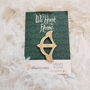 We Hunt The Flame, Wooden Pin, Hanna Hitchman, Illumicrate